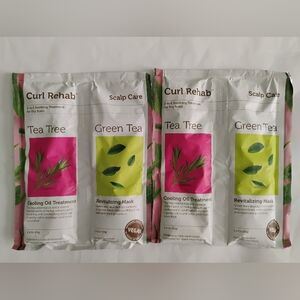 2 Curl Rehab Scalp Care Soothing Treatment Mask 4.8 oz Tea Tree Cooling Green T